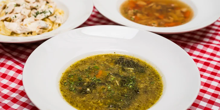 Business obedové menu s polievkou a nápojom v ORIGINALE Ristorazione Italiana