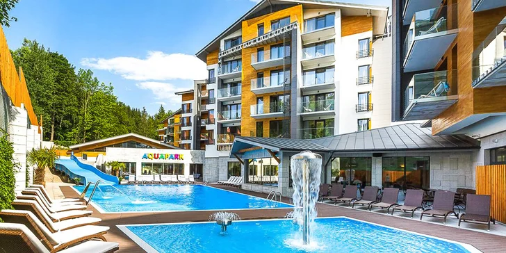 Poľské Krkonoše pre pár a rodinu: polpenzia a wellness so saunami a aquaparkom v 4* rezorte