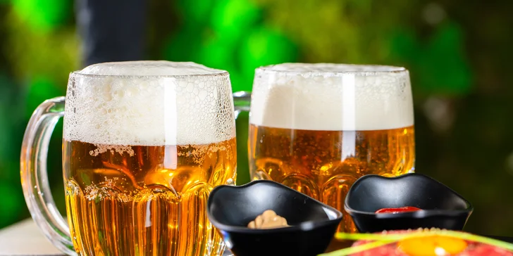 Hovädzí tatársky biftek a dve pivká zo Swing bistro lounge bar