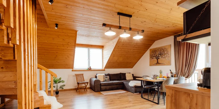 Luxusný pobyt v úplne nových apartmánoch v blízkosti Jasnej s vírivkou a wellness