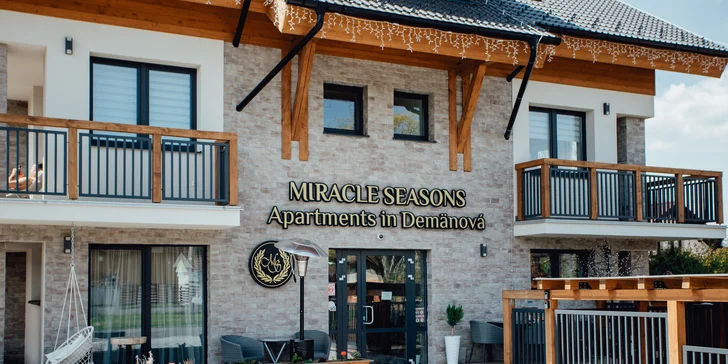 Luxusný pobyt v úplne nových apartmánoch v blízkosti Jasnej s vírivkou a wellness