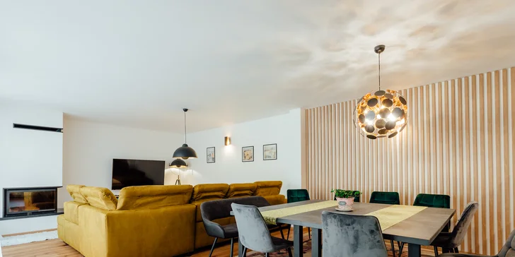 Pobyt v nových, luxusne zariadených apartmánoch v Nízkych Tatrách s každodenným vstupom do privátneho wellness