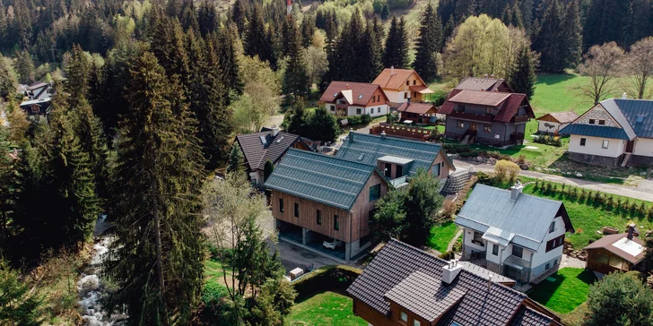 Pobyt v nových, luxusne zariadených apartmánoch v Nízkych Tatrách s každodenným vstupom do privátneho wellness