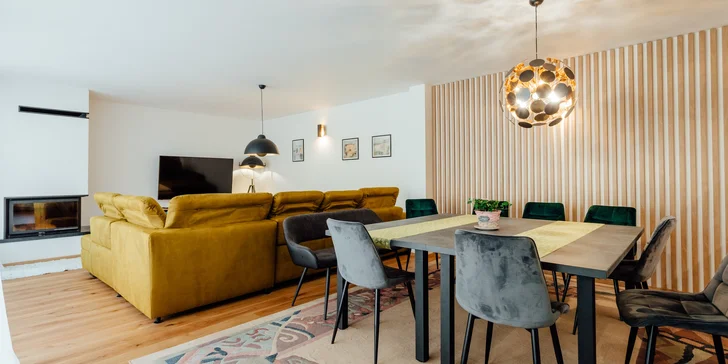 Pobyt v nových, luxusne zariadených apartmánoch v Nízkych Tatrách s každodenným vstupom do privátneho wellness