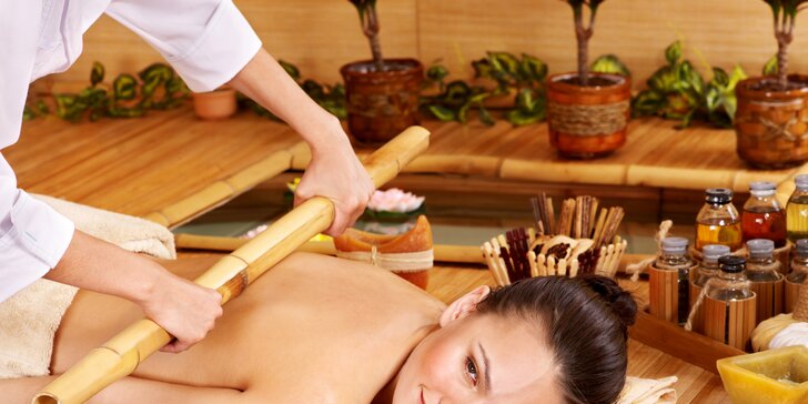 Bambusová aj relaxačná masáž, bankovanie či oxygenoterapia