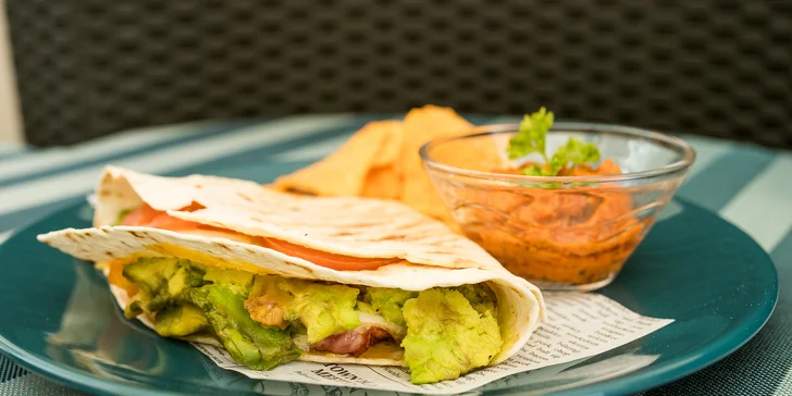 Quesadilla či bohaté raňajkové menu s kávou a džúsom počas celého dňa