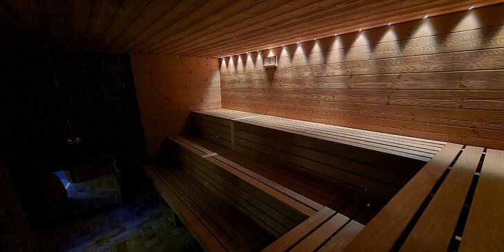 Vstupy do novootvoreného wellness centra Sauna Terasa, aj privátne saunovanie