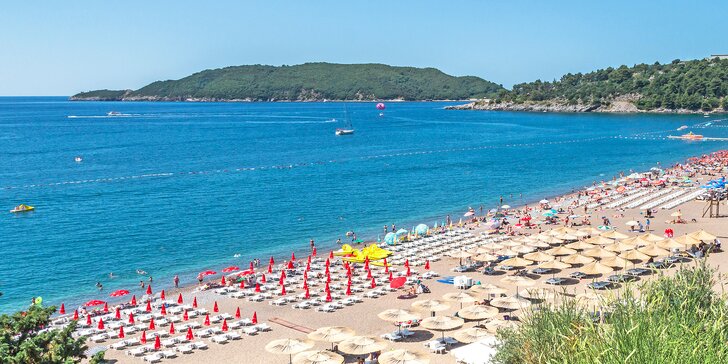 Dovolenka v Čiernej Hore: nový hotel v blízkosti krásnych pláží v historickej Budve, raňajky a 2 deti zadarmo