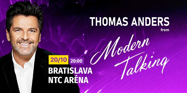 Vstupenky na koncert Thomas Anders & Modern Talking Band