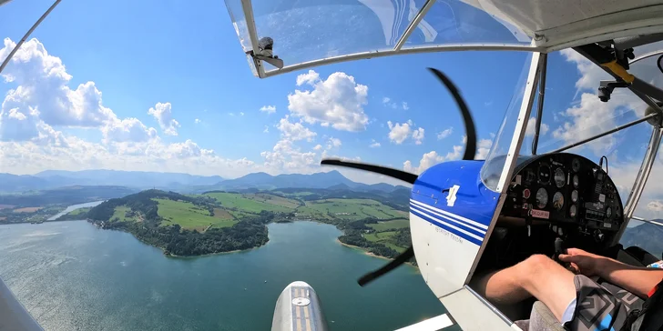 Let hydroplánom EUROFOX 912 ponad Liptovskú Maru s možnosťou pilotovania a fotografiami