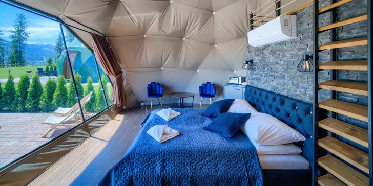 Dobrodružný zážitok neďaleko mesta Zakopané: luxusný pobyt v kupole s vonkajšou vírivkou