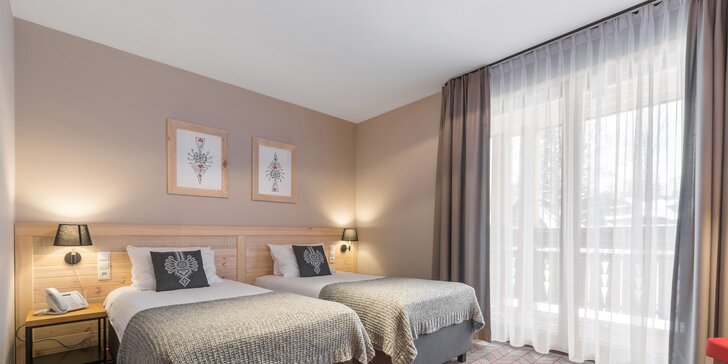 Príjemný oddych v Zakopanom: moderný hotel s komfortnými izbami, raňajkami či polpenziou