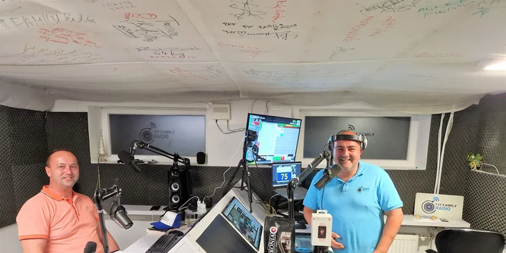 Zážitkové moderovanie LIVE vysielania vo FIT FAMILY RÁDIO + certifikát