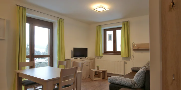 Príjemný pobyt v očarujúcej prírode Jasnej: apartmány s kuchyňou aj balkónom pre 5 osôb