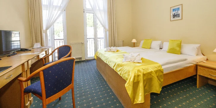 Pobyt v centre Karlových Varov: raňajky či polpenzia, masáže aj neobmedzený wellness