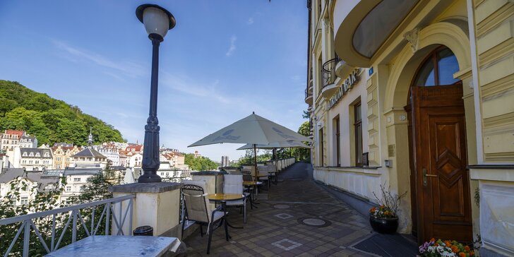 Pobyt v centre Karlových Varov: raňajky či polpenzia, masáže aj neobmedzený wellness