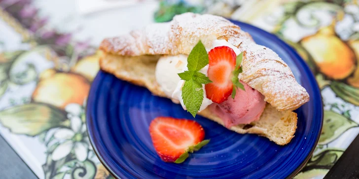 Taliansky dezert Cannoli, Croissant con gelato či otvorený voucher