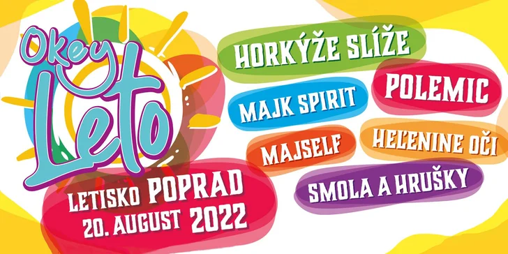Vstupenka na hudobný festival OKEY LETO POPRAD