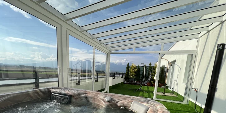 Romantický pobyt s neobmedzeným privátnym wellness a panoramatickým výhľadom na Tatry