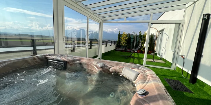 Romantický pobyt s neobmedzeným privátnym wellness a panoramatickým výhľadom na Tatry
