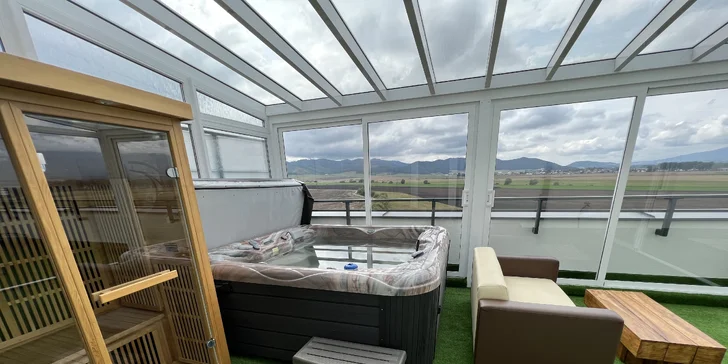 Romantický pobyt s neobmedzeným privátnym wellness a panoramatickým výhľadom na Tatry