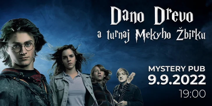 Kvízy v Mystery pub: Harry Potter, Priatelia a Dano Drevo
