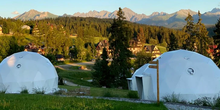 Luxusné netradičné ubytovanie v kupole Tatra Glamp s panoramatickým výhľadom