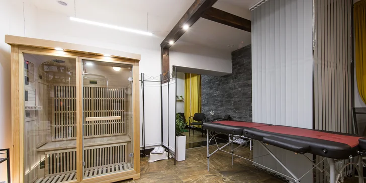 Infrasauna s Proseccom, klasická masáž alebo chiropraxia