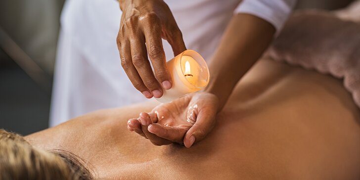 RELAX masážny balíček: Sviečková hrejivá masáž, masáž hlavy a reflexná masáž chodidiel