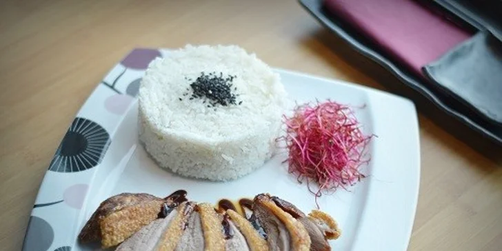 Kačací alebo lososový steak a Miso polievka