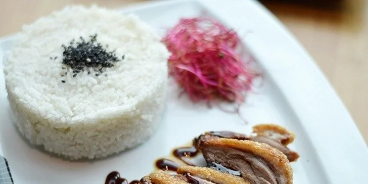 Kačací alebo lososový steak a Miso polievka