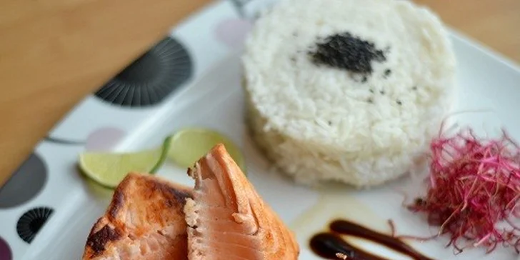 Kačací alebo lososový steak a Miso polievka