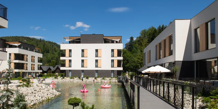 Moderný rezort v poľských Beskydách: apartmán s kuchyňou a neobmedzený wellness