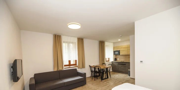 Relax blízko vrchu Klínovec: 4* hotel s privátnym wellness, izba s raňajkami alebo štúdio s kuchyňou