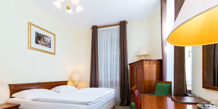 4* pobyt v centre Karlových Varov: raňajky alebo polpenzia, wellness, procedúry aj vstup do múzea či Saunie