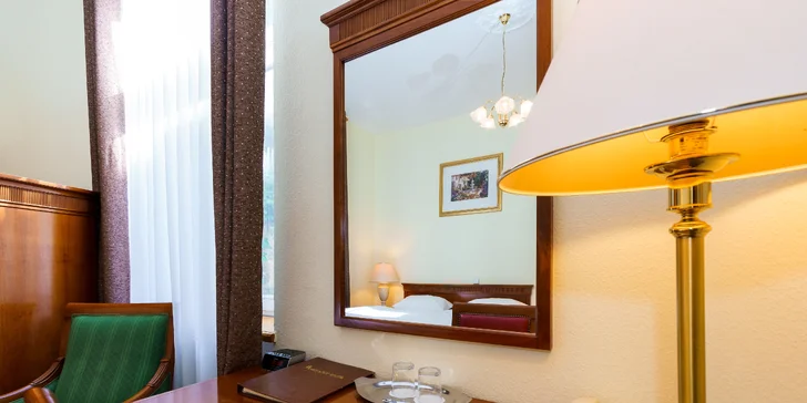 4* pobyt v centre Karlových Varov: raňajky alebo polpenzia, wellness, procedúry aj vstup do múzea či Saunie