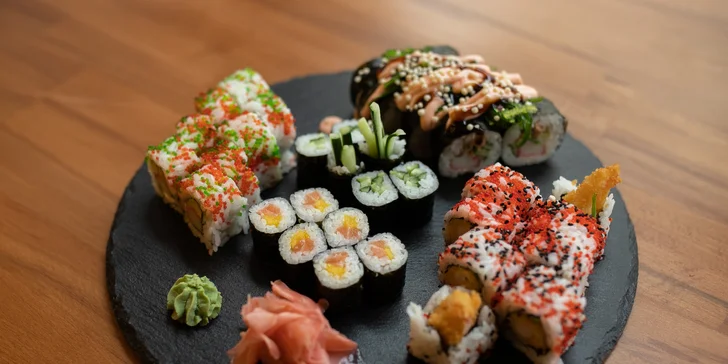 Kilový sushi set v novej prevádzke Sushi Bonsai v centre mesta
