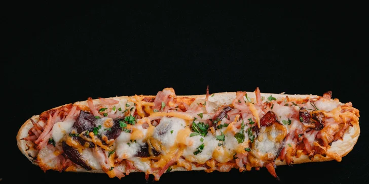 French pizza, burger alebo hot-dog menu v Jolly Street Food