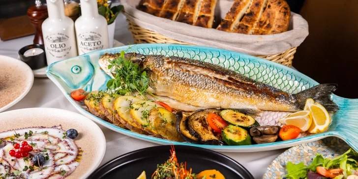 3-chodové degustačné menu s mäsom alebo morskými plodmi