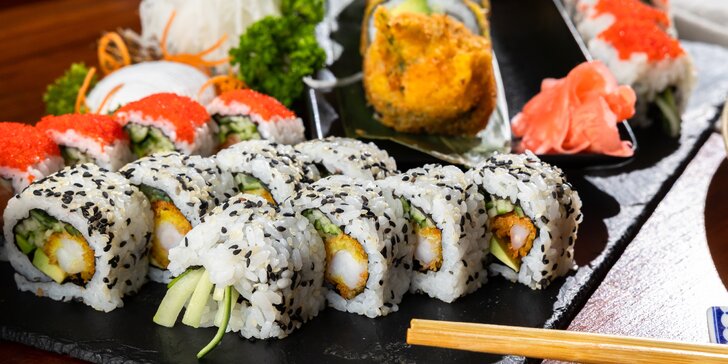 Exotické degustačné menu so sushi a polievkou Tom kha gai pre dvoch