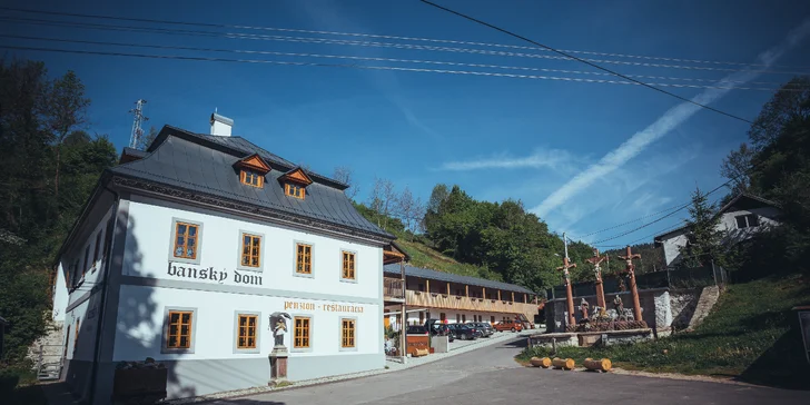 Vynikajúci oddych v Štiavnických vrchoch: penzión s raňajkami či polpenziou a wellness