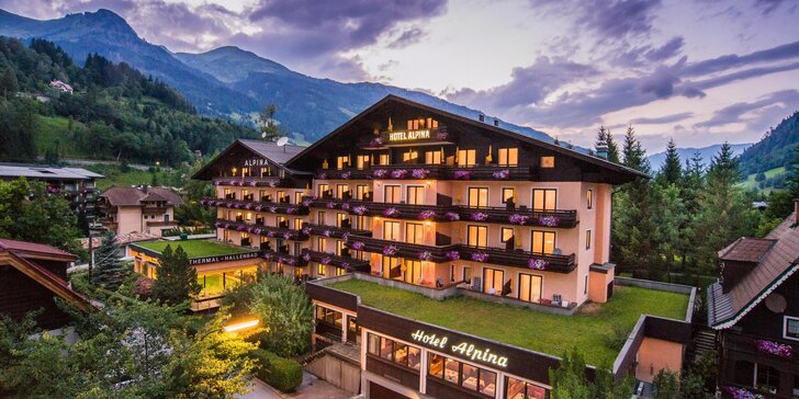 Aktívna dovolenka v rakúskych Alpách, údolie Gastein: 4* hotel s polpenziou a wellness