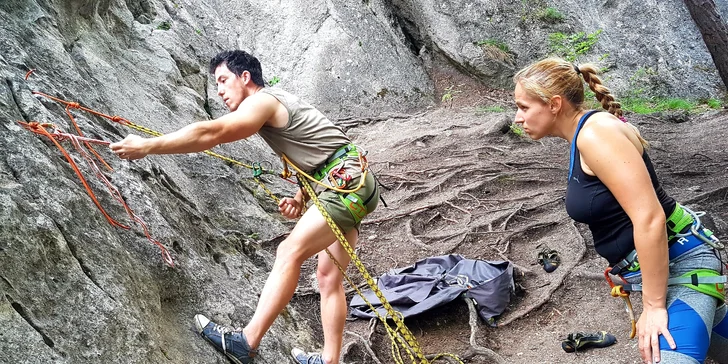 1-dňové alebo 2-dňové kurzy skalného lezenia pre 1 alebo 2 osoby