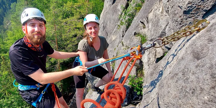 1-dňové alebo 2-dňové kurzy skalného lezenia pre 1 alebo 2 osoby