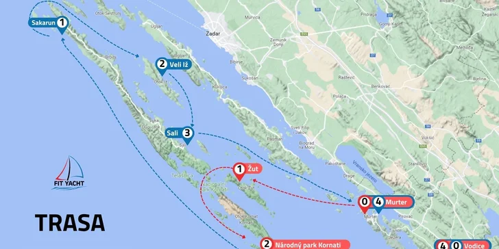 Aktívna dovolenka na FIT YACHTe spojená so zážitkovou plavbou v severnej Dalmácii a ranné cvičenia s osobným trénerom