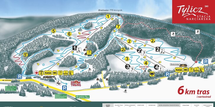 Výhodné lyžovanie v Poľsku: skipas na 5 hodín alebo večerné lyžovanie v stredisku TYLICZ SKI