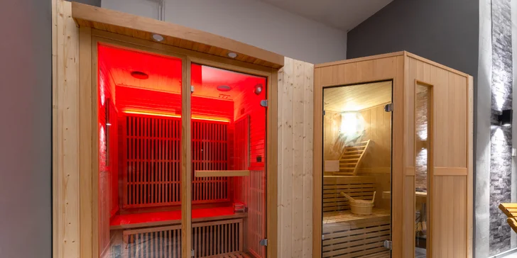 Dve hodinky nerušeného oddychu v novučičkom wellness: vírivka, infrasauna, fínska sauna aj sprchy