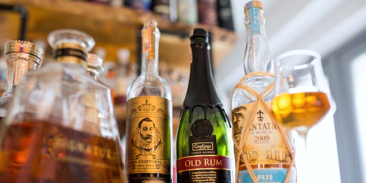 Degustácia siedmich prémiových rumov s výkladom v kaviarni Boston Café