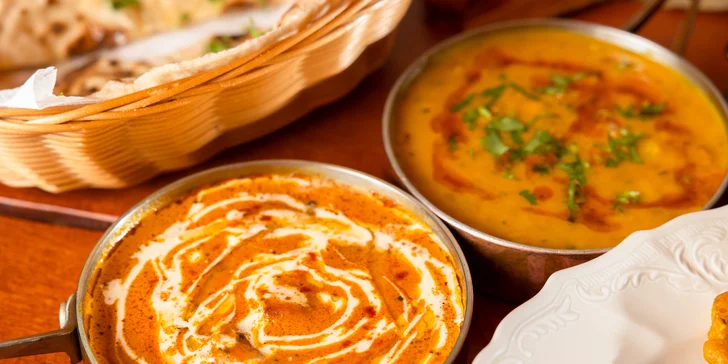 Autentická indická večera: Panner butter alebo kuracia tikka masala, Butter Chicken, vegetariánske, mäsové aj degustačné menu