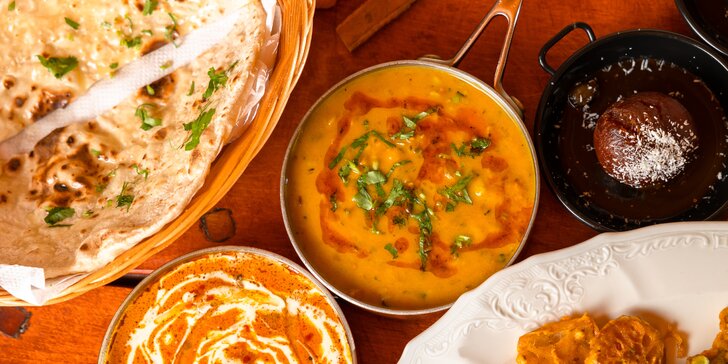 Autentická indická večera: Panner butter alebo kuracia tikka masala, Butter Chicken, vegetariánske, mäsové aj degustačné menu